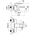 Смеситель D&K Berlin Technische DA1433515 для ванны с душем