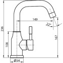 Смеситель Elghansa Stainless steel 16A4131-Steel для раковины