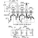 Смеситель Grohe Atrio New 19923003 на борт ванны