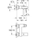 Смеситель Grohe Eurocube 23140000 для ванны с душем