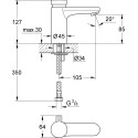 Смеситель Grohe Eurosmart Cosmopolitan T 36317000 для раковины
