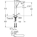 Смеситель Grohe Plus 32618AL3 для раковины, темный графит
