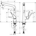 Смеситель Hansgrohe Metris Select 14883000 для кухонной мойки
