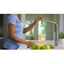 Смеситель Hansgrohe Metris Select M71 73803800 для кухонной мойки, сталь