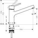 Смеситель Hansgrohe Talis S 32851000 для кухонной мойки