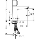 Смеситель Hansgrohe Talis Select E 71750000 для раковины, с донным клапаном