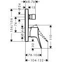 Смеситель Hansgrohe Vivenis 75416000 для ванны с душем, хром