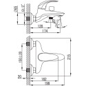 Смеситель IDDIS Leaf LEASB00I02WA для ванны с душем