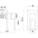 Смеситель IDDIS Slide SLISB00i66 С ВНУТРЕННЕЙ ЧАСТЬЮ, для душа