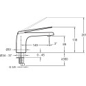 Смеситель Jacob Delafon Avid E97345-ND-CP для раковины