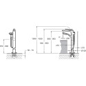 Смеситель Jacob Delafon Avid E97367-CP напольный БЕЗ ВНУТРЕННЕЙ ЧАСТИ