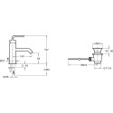 Смеситель Jacob Delafon Purist E14402-4A-CP для раковины