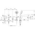 Смеситель Kludi Pure&Style 404250575 на борт ванны
