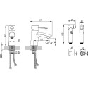 Смеситель Lemark Atlantiss LM3216C с гигиеническим душем + душевая штанга