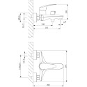 Смеситель Lemark Linara LM0414C для ванны с душем + душевая штанга
