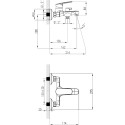 Смеситель Milardo Horizont HORSB02M02 для ванны с душем