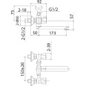 Смеситель Milardo Tring TRISB02M02 для ванны с душем