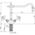 Смеситель Paini Ornellaia 87CR570BKM для кухонной мойки