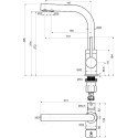 Смеситель Paulmark Essen Es213011-431 для кухонной мойки, белый матовый