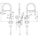 Смеситель Paulmark Magneto Ma213118-CR для кухонной мойки, хром с фильтром Аквафор Осмо PRO 50