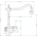 Смеситель Seaman Barcelone SSL-5077 Copper для кухонной мойки
