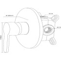 Смеситель Swedbe Platta 5523 С ВНУТРЕННЕЙ ЧАСТЬЮ