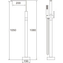 Смеситель Swedbe Spira 4005 напольный