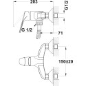Смеситель TEKA Alcudia 462316200 для душа