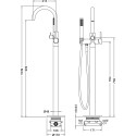 Смеситель Timo Saona 2310/00Y-CR напольный, для ванны с душем