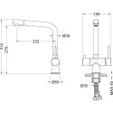 Смеситель Timo Saona 2396/17F для кухонной мойки, золото матовое