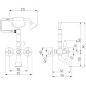 Смеситель Veragio Gialetta VR.GLT-6301.CR для ванны с душем