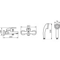 Смеситель Veragio Pont VR.PNT-2101.CR для ванны с душем