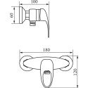 Смеситель Veragio Pont VR.PNT-2130.CR для душа, хром