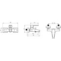 Смеситель VitrA Q Line A40778EXP для ванны с душем