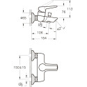 Смеситель VitrA Solid S A42444EXP для ванны с душем