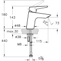 Смеситель VitrA Solid S A49268EXP для раковины