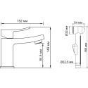Смеситель Wasserkraft Aller 1068 для раковины с гигиеническим душем