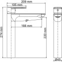 Смеситель Wasserkraft Mindel 8503H для раковины