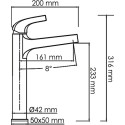 Смеситель Wasserkraft Sauer 7103Н для раковины