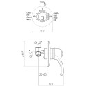 Смеситель Webert Aurora AU880101060 С ВНУТРЕННЕЙ ЧАСТЬЮ, для душа