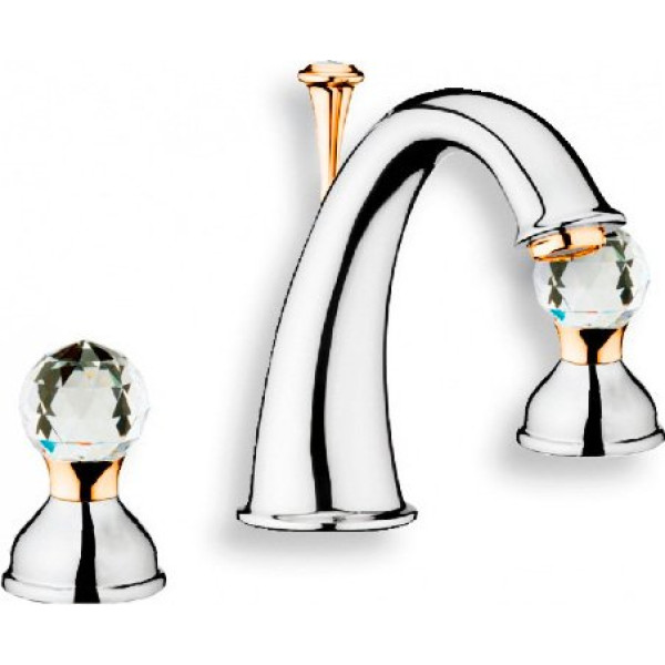 Смеситель Webert Karenina KA750101017 хром-золото для раковины
