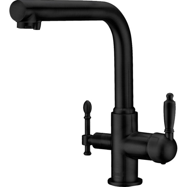 Смеситель Zorg Sanitary ZR 313 YF-33 BLACK для кухонной мойки