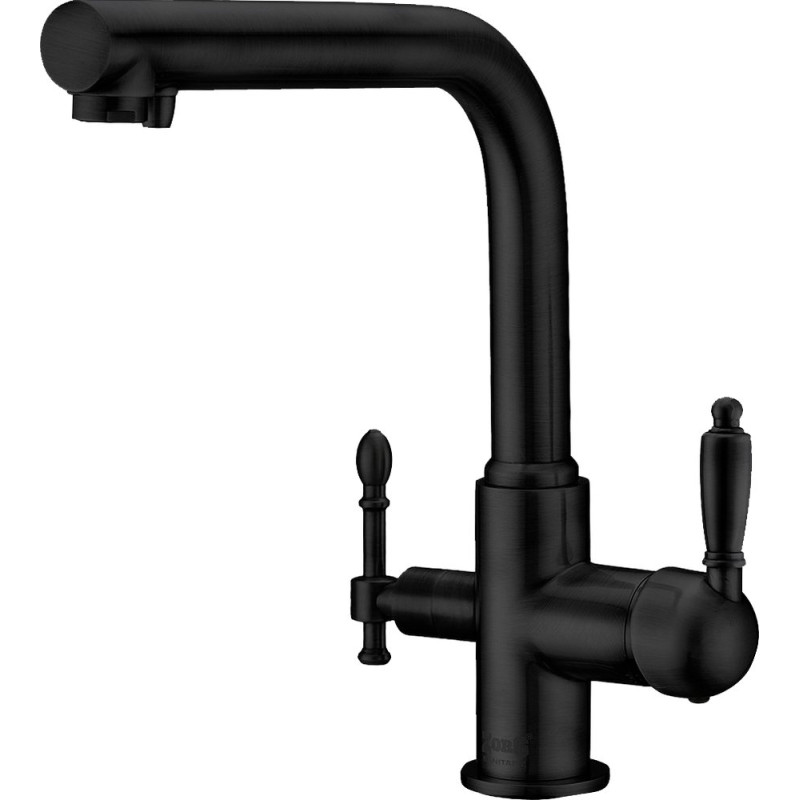 Смеситель Zorg Sanitary ZR 313 YF-33 BLACK для кухонной мойки