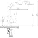 Смеситель Zorg Sanitary ZR 313 YF-33 BLACK для кухонной мойки