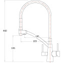 Смеситель Zorg Sanitary ZR 338-8 YF satin для кухонной мойки
