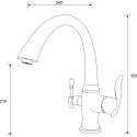 Смеситель Zorg Sanitary ZR 340 YF Satin для кухонной мойки