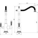 Смеситель Zorg Sanitary ZR 349 YF Satin для кухонной мойки