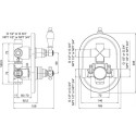 Термостат Cezares Elite VDIM2-T-02-Bi С ВНУТРЕННЕЙ ЧАСТЬЮ, бронза