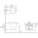 Унитаз подвесной Aquanet Cetus 2.0 W rimless