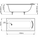 Ванна из искусственного камня Фэма Алассио 170x75 ручки хром